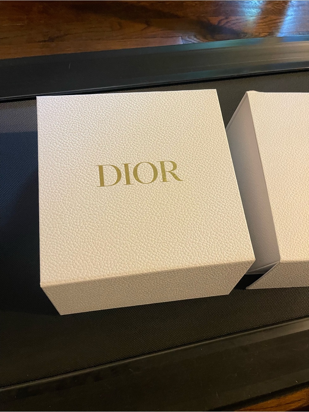 Dior White Box with Gold Logo